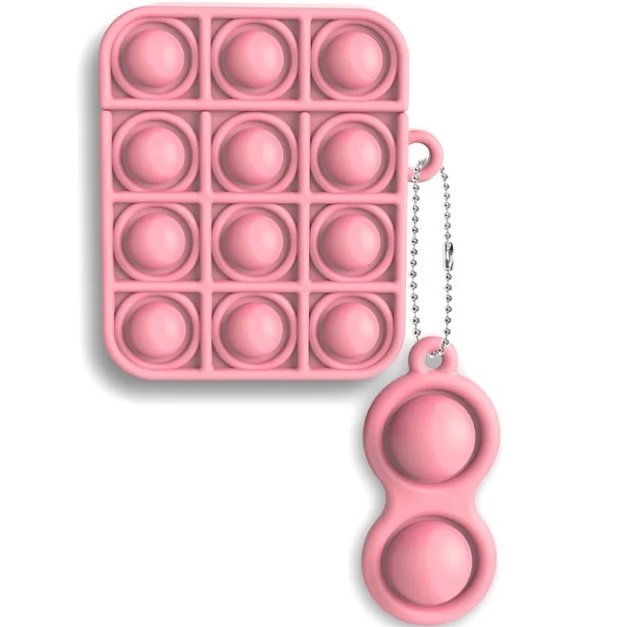 Силиконовый чехол для Airpods 1/2 pop it розовый