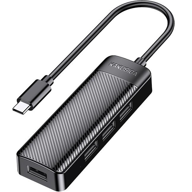 USB-Хаб Kakusiga KSC-1409-M 4USB 2.0 0.2 м на Type-C черный