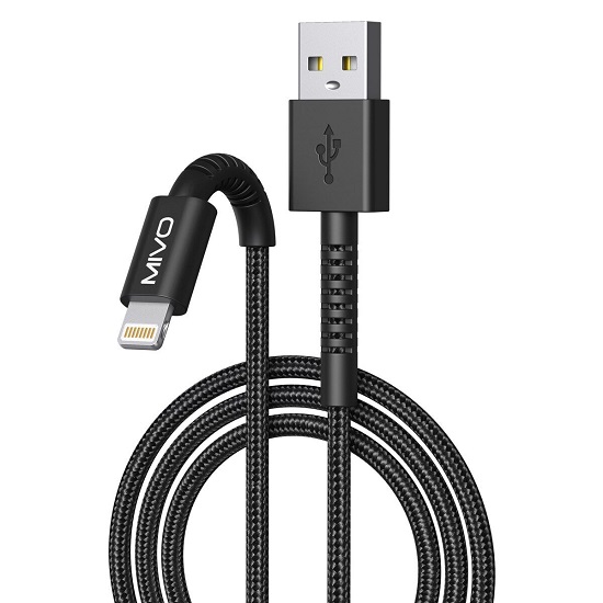 Кабель USB Lightning 1.0м MIVO MX-47L черный