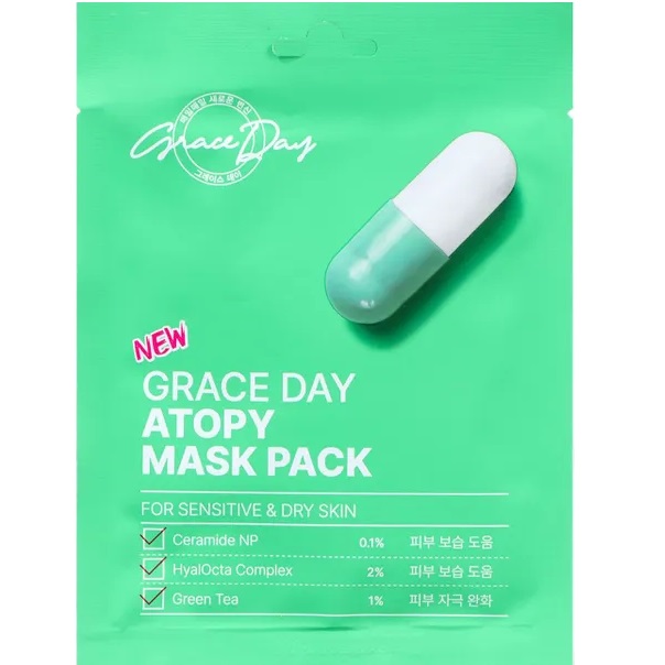 Маска тканевая для лица Grace Day, успокаивающая и заживляющая, 27 мл   9941189