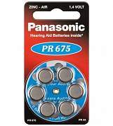 Элемент питания PANASONIC ZA675H BL-6 (для слуховых аппаратов) (6/60)