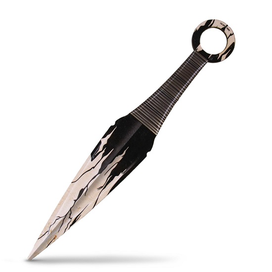 Деревянное оружие, детское сувенирное «Трещины», нож кунай, со стикерами, 26×4 см