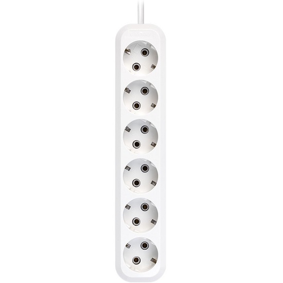 Сетевой удлинитель 10.0м SMARTBUY SBE-16-6-10-Z, 6 розеток, 16А/3,5кВт с/з ПВС 3х1,0