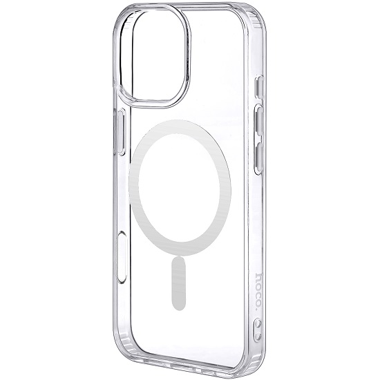 Силиконовый чехол HOCO MagSafe для iPhone 16 Pro Max прозрачный