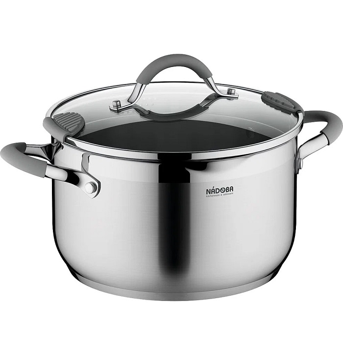 Кастрюля 6.1л NADOBA серия NITA со стеклянной крышкой