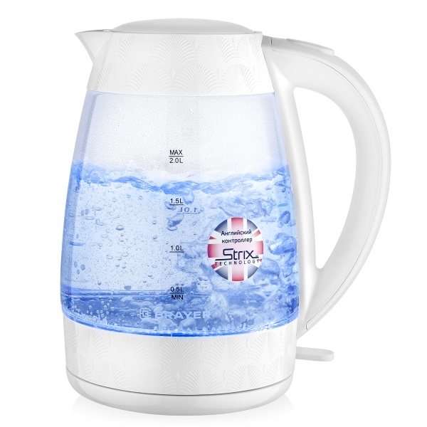 Чайник электрический BRAYER BR-1024 (2,0 л Стекло STRIX)