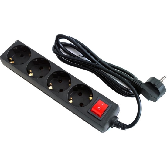 Сетевой фильтр  3.0м 5BITES SP4B-230 черный, 4S / 3*0.75MM2