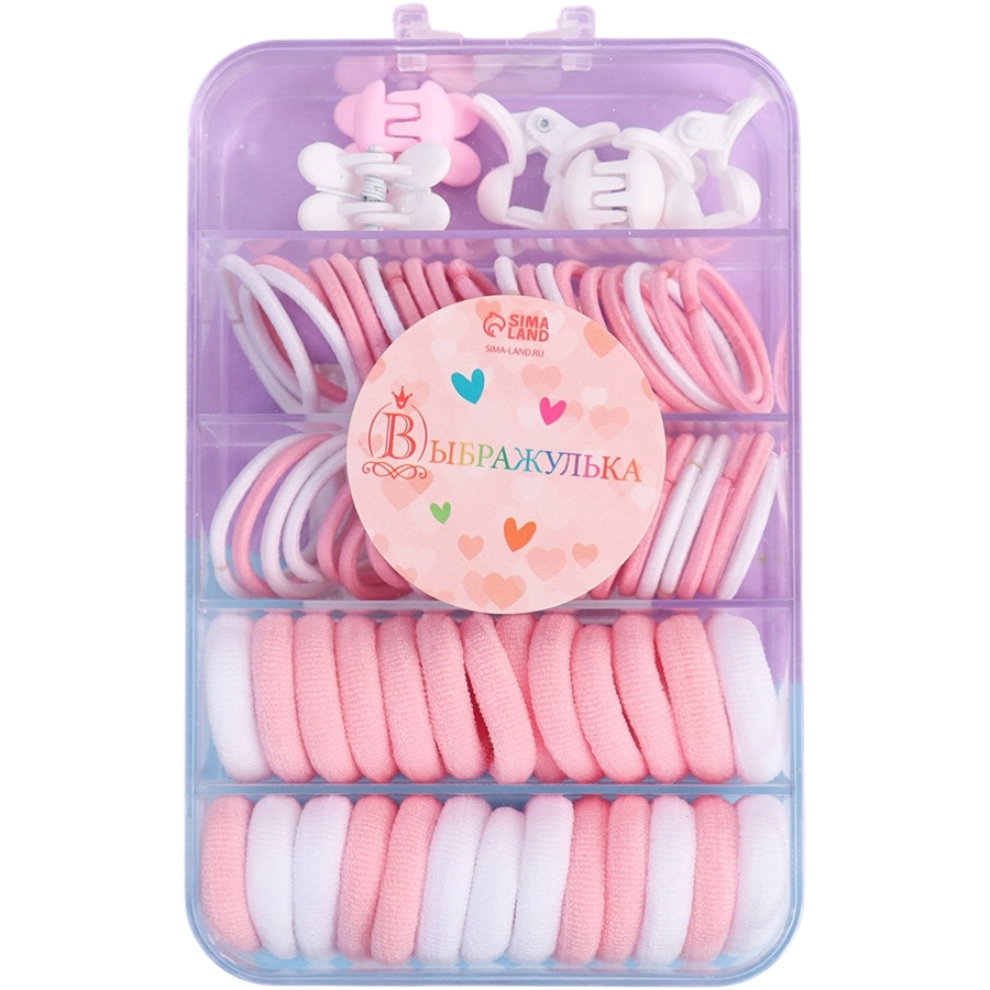 Набор для волос Выбражулька «Непоседа», нежность, 69 шт.10067553