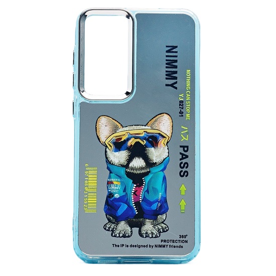 Задняя накладка PC092 для Samsung Galaxy S23FE (собака) (transparent)