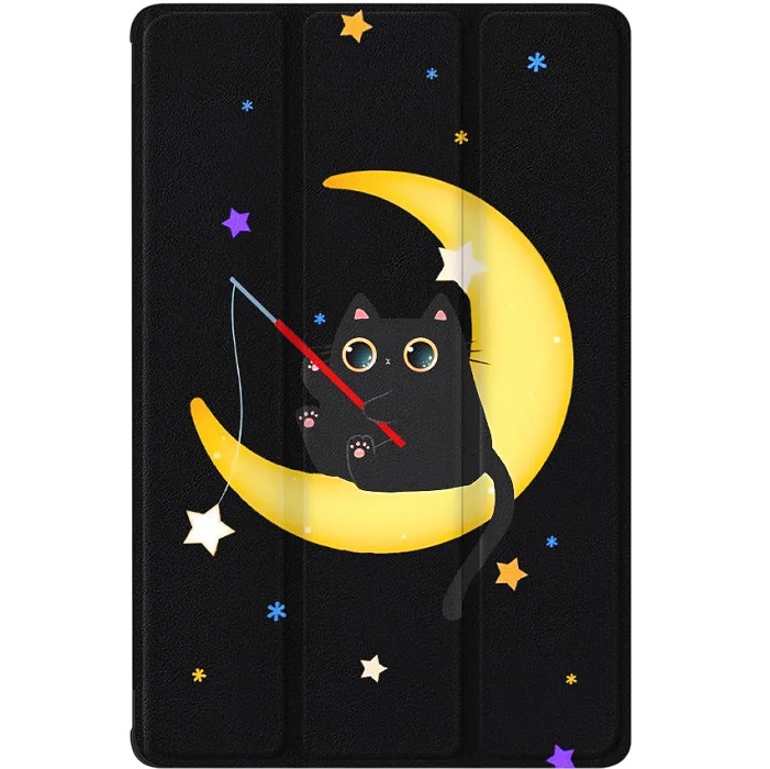 Чехол футляр-книга ZIBELINO для iPad Air 11" 2025 (M3)/Apple iPad Air 2024 11" (M2)/Air 5 2022/Air 4 2020 10.9"  (черный) 8013 КОТ МЕСЯЦ