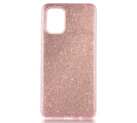 Задняя накладка FASHION MOBILE для Samsung Galaxy A51 розовая с блестками