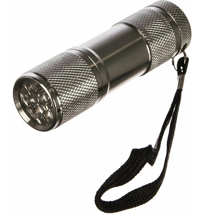 Фонарь ULTRAFLASH 9-LED, металлик
