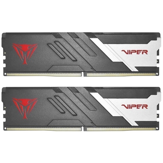 Оперативная память DDR5 32GB (2x16GB) Patriot Viper Venom, 6000MHz, CL30, DIMM, с радиаторами, серый/черный (PVV532G600C30K)