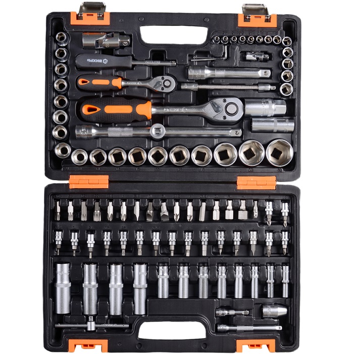 Набор инструментов, 1/2" , 1/4" , CrV, в кейсе 94 предм ВИХРЬ 73/6/7/5