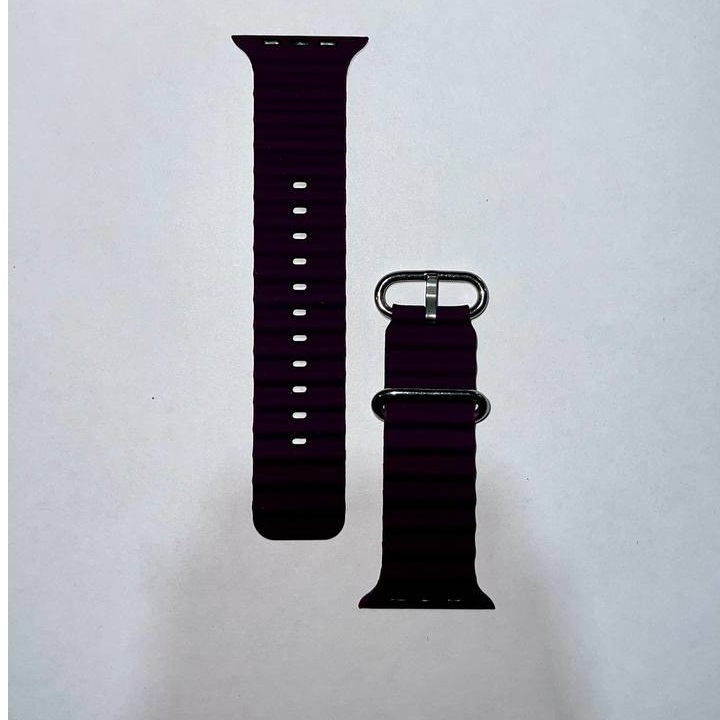 Силиконовый ремешок OCEAN BAND 42_44_45_49мм_застёжка-пряжка (силикон) 07_гранат