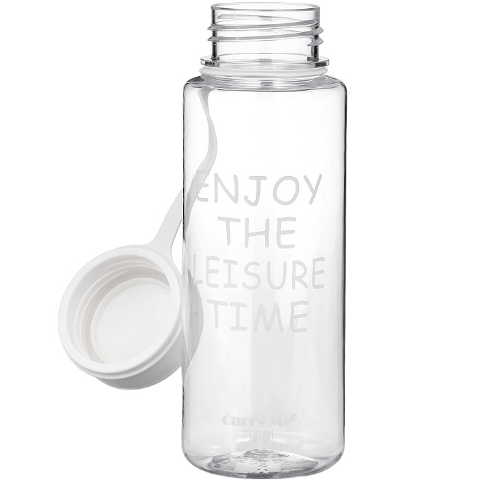 Бутылка для воды, 800 мл, 22 х 10.5 см, с ситом, белая   10703156