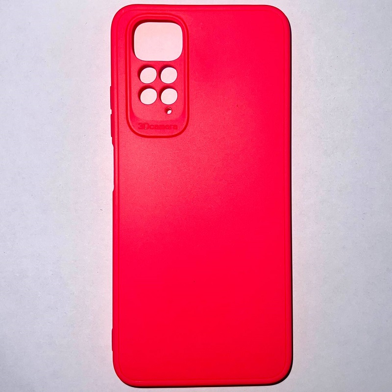 Задняя накладка Мобилис для Xiaomi Redmi Note 11 4G, фуксия , матовая с защитой камеры