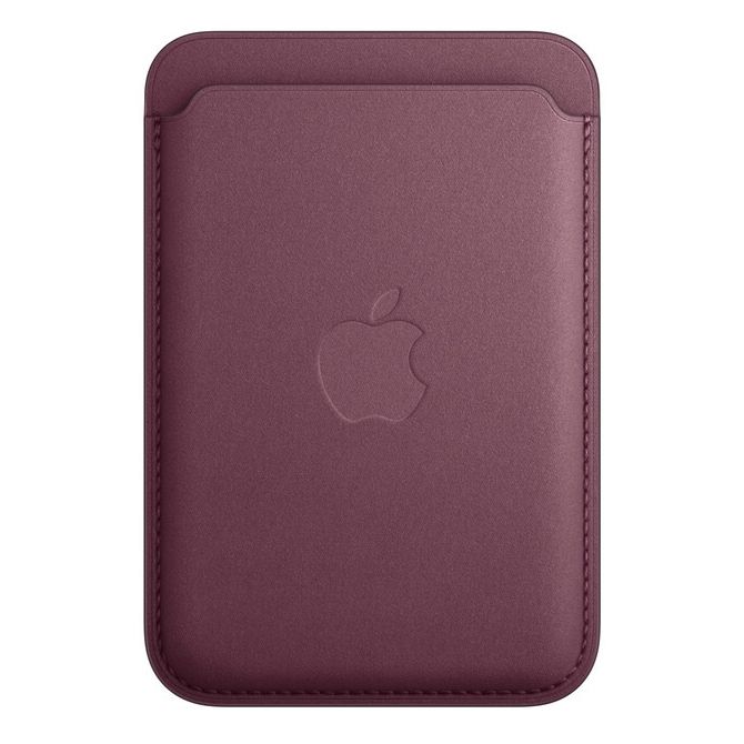 Кошелек для карт FineWoven Wallet Mulberry iPh 12 - 16 Pro Max (Анимация NFC Clear) с лого