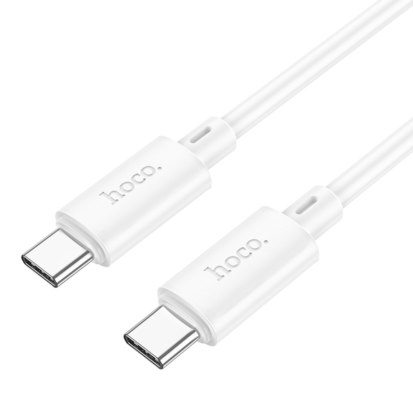 Кабель Type-C <--> Type-C  1.0м HOCO X88 Gratified, белый, 60Вт, 3A, QC3.0, PD3.0