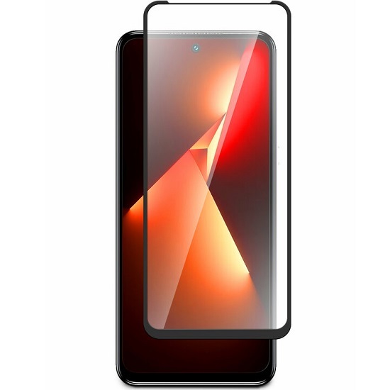 Противоударное стекло DF для Tecno Pova Neo 3  черная рамка
