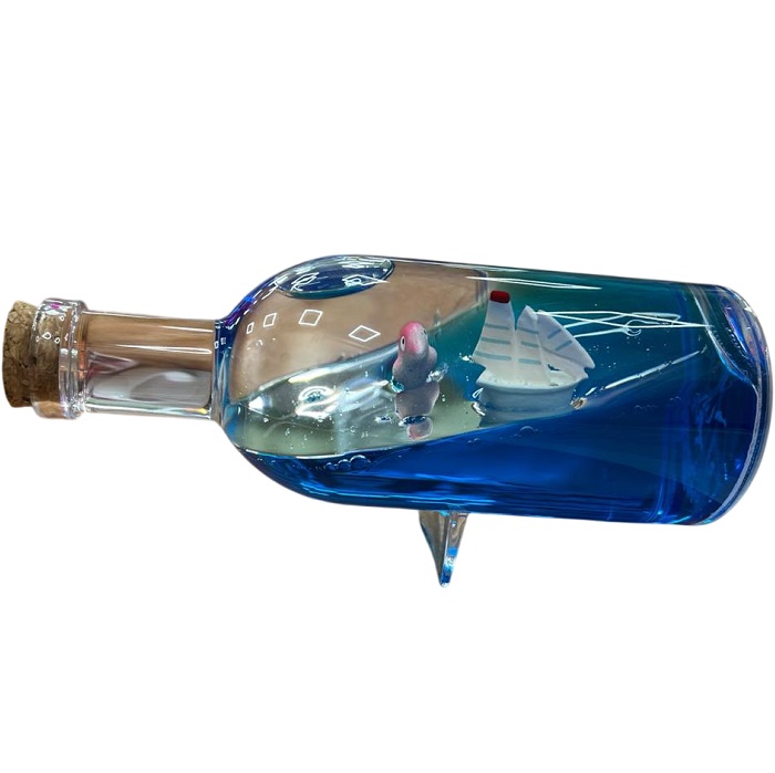 Гелевые часы "Парусник", антистресс, d-6 см  9931495