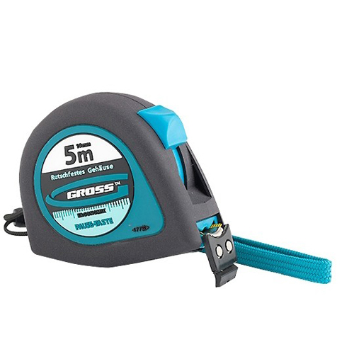 Рулетка  5м х 19мм GROSS 31102 "Ergonomisch" магнитный обрезиненный зацеп
