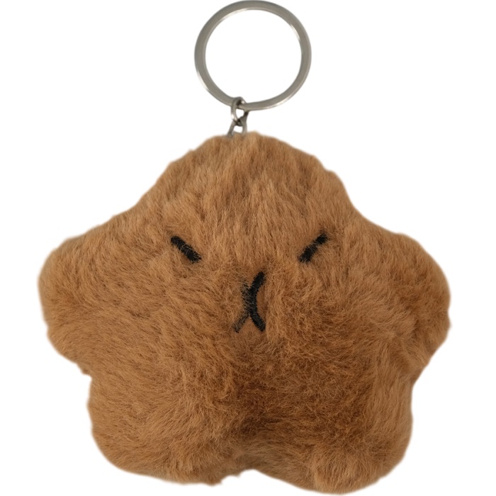 Брелок - Пушистик на кольце "Звёздная капибара" пищалка 9,5х10х2,5 см 10702228