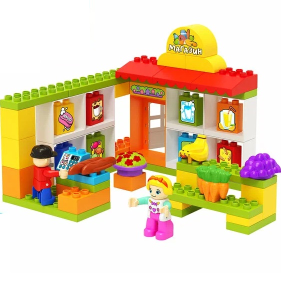 Конструктор UNICON Супермаркет, наклейки в наборе, 35 деталей