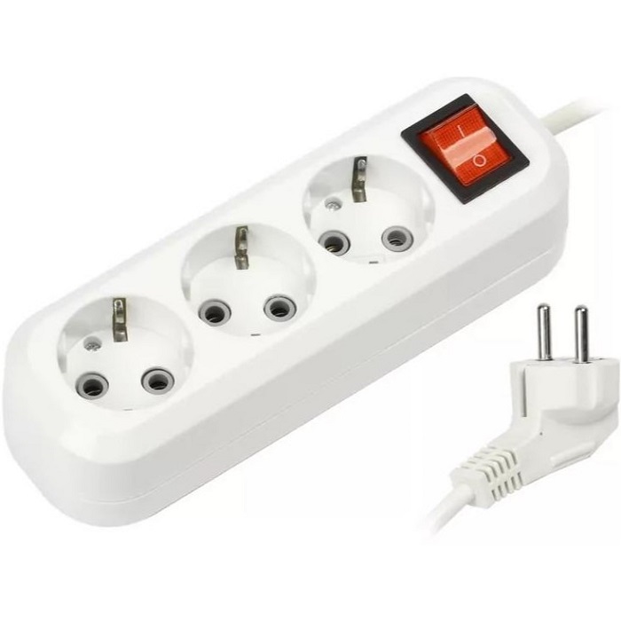 Сетевой удлинитель  7м SMARTBUY 3 розетки, с/з (SBE-16-3-07-ZS)