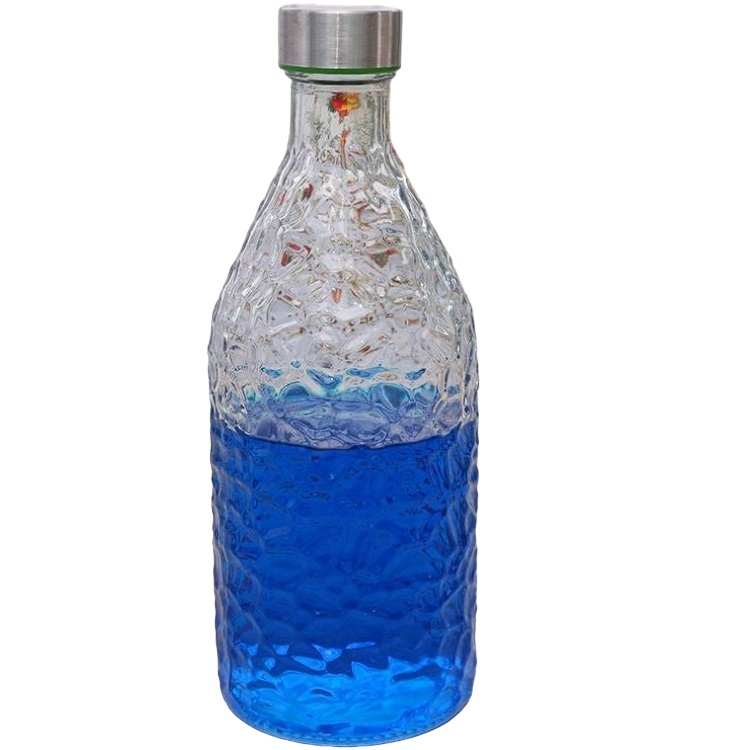 Бутылка для воды рифлёная с крышкой 1 литр