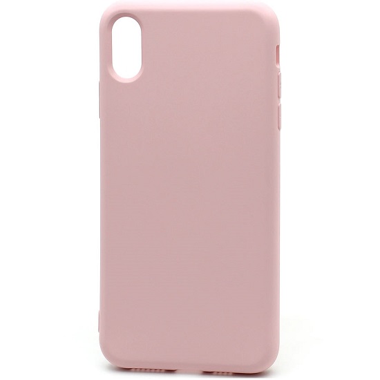 Силиконовый чехол SILICONE CASE NEW ERA для iPhone XS Max светло розовый