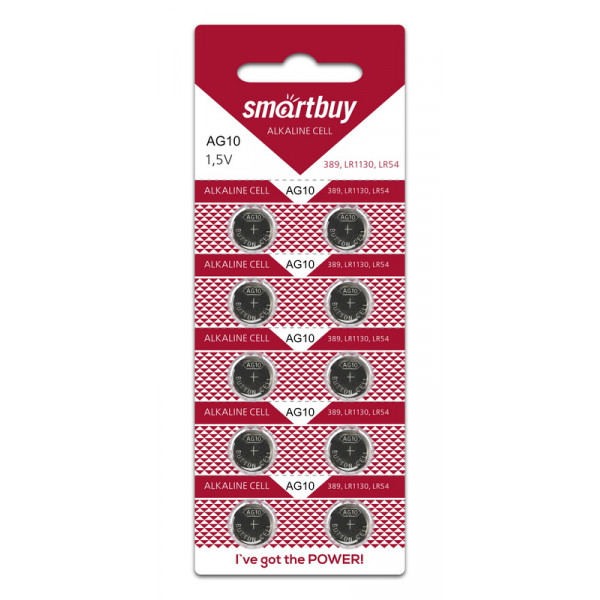 Элемент питания SMARTBUY AG10 BL-10