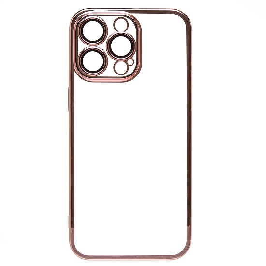 Задняя накладка PC073 для iPhone 15 Pro Max (rose gold) с закрытой камерой