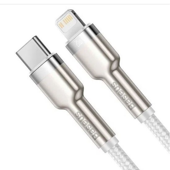 Кабель Lightning <--> Type-C  1.0м BASEUS белый, 20W (CATLYS-A02)