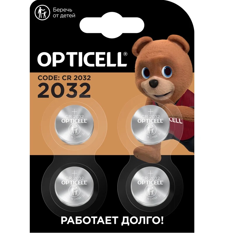 Элемент питания OPTICELL CR2032 SPECIALTY BL-4 (4/80)