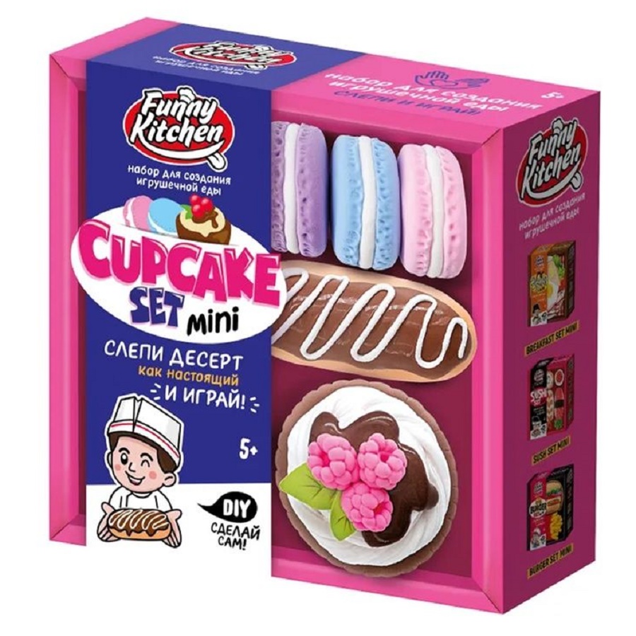 Набор для лепки «Slime Лаборатория» Funny Kitchen Cup-cake set mini