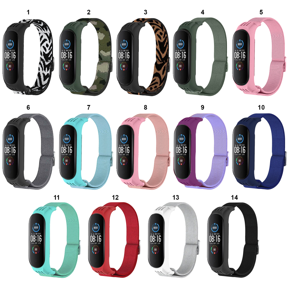 Нейлоновый ремешок ISA для Mi Band 3/4/5/6 Nylon #4318 бледно-Розовый