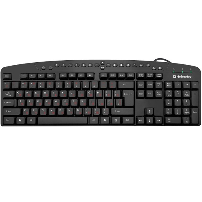 Клавиатура DEFENDER Atlas HB-450 RU черная, USB