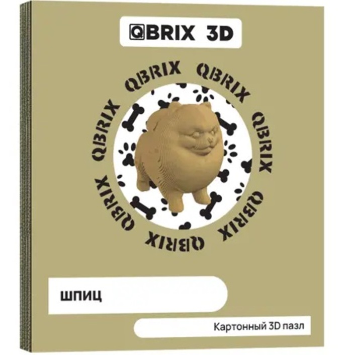 Картонный 3D конструктор QBRIX Шпиц