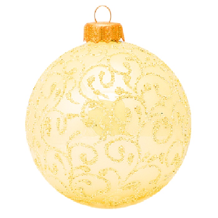 Шар "Вьюнок-веточка морозная" (молочный), 85мм, в подарочной упаковке КУ-85-18470/4