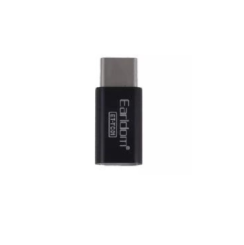 Переходник OTG Type-C EARLDOM ET-TC01 microUSB плоский, пластик, чёрный
