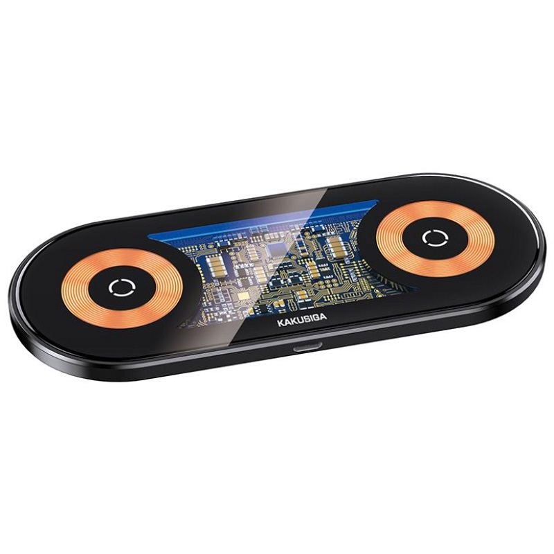 Беспроводное ЗУ Kakusiga KSC-1152 2 в 1 15W 3А черное