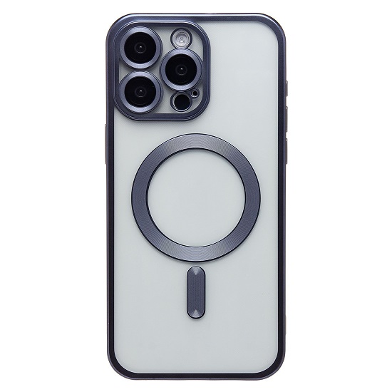 Задняя накладка SM027 SafeMag для iPhone 15 Pro Max (blue titanium) (232339)