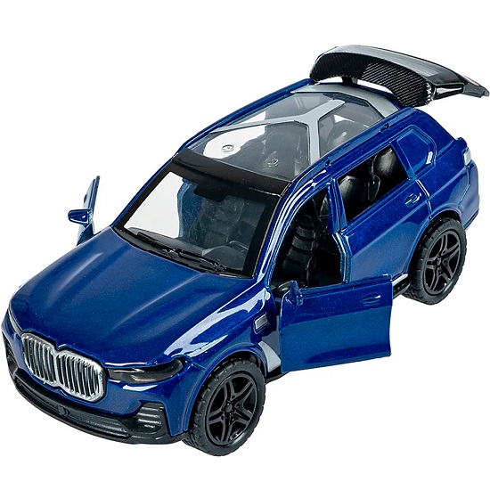 Модель 1:36 3 открыв. двери Парк Техники Джип синий ВВ6422 