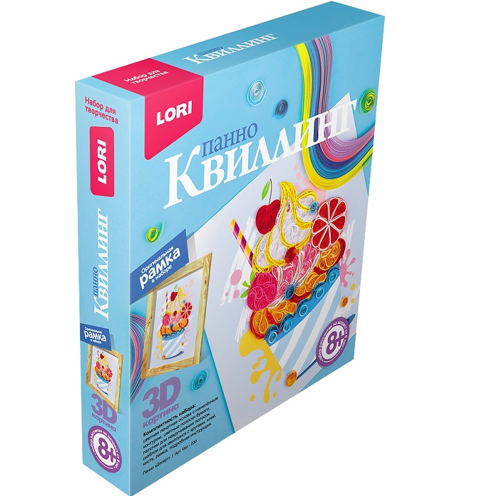 Квиллинг. Панно "Десерт", 20*23*4 см Квл-030/LR