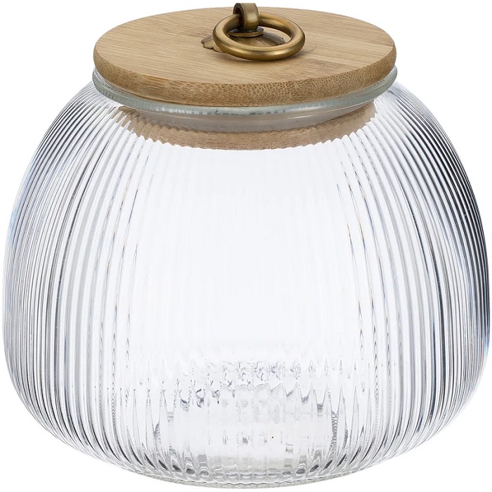 Банка стеклянная с бамбуковой крышкой REGENT Linea LANTERN 93-HO-LA-02-950, 950мл
