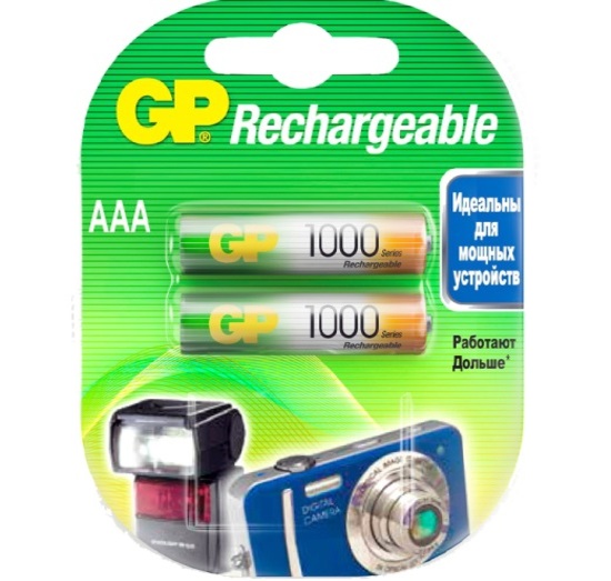 Аккумулятор GP R03 1000mAh BL-2 в пластиковой упаковке