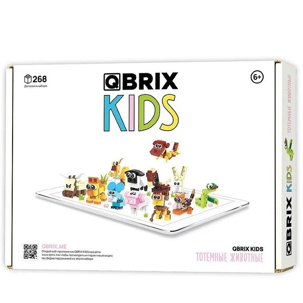 Конструктор QBRIX KIDS Тотемные животные 12в1 23,5×18×3,5 30023