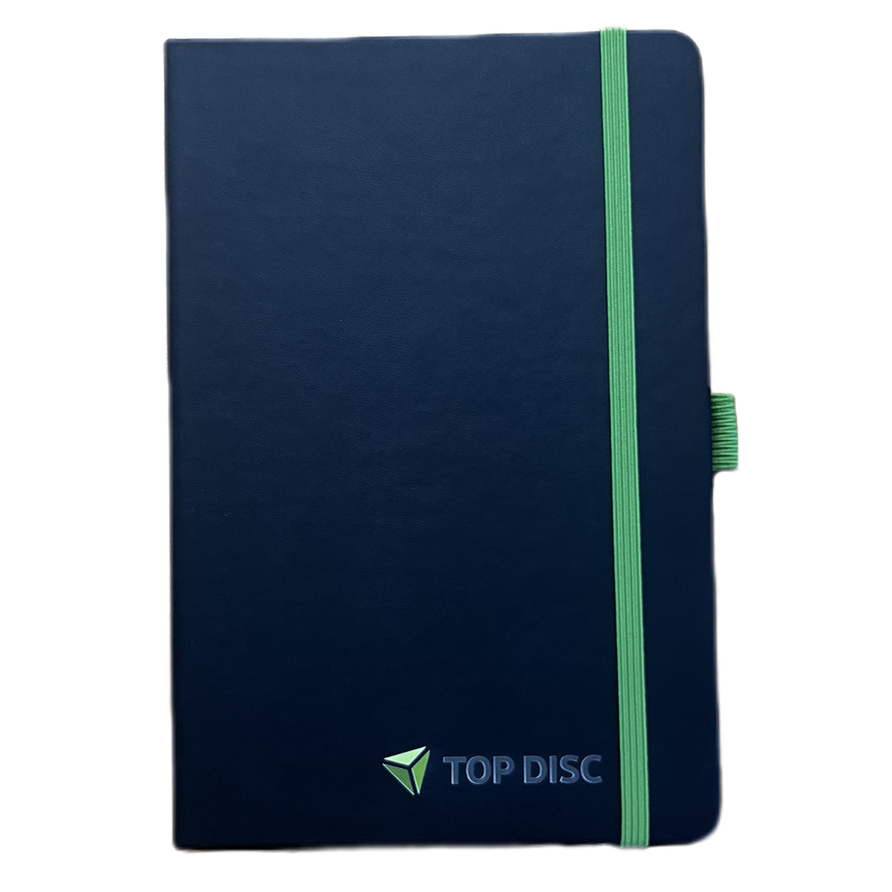 Блокнот A5 «ColorNote Black», черный/зеленое яблоко