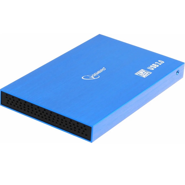 Внешний корпус 2.5" Gembird EE2-U3S-56, синий металлик, USB 3.0, SATA, алюминий